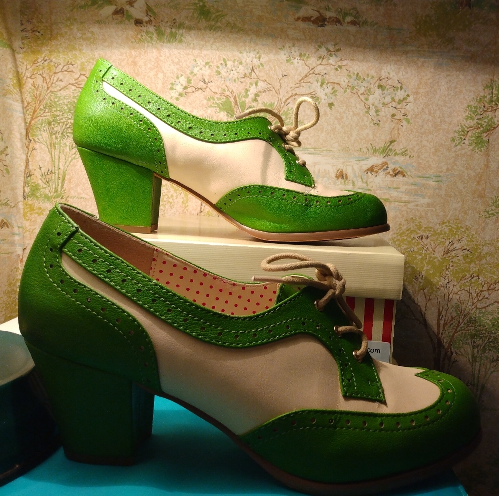 BAIT Remmy Limited Green Oxfords